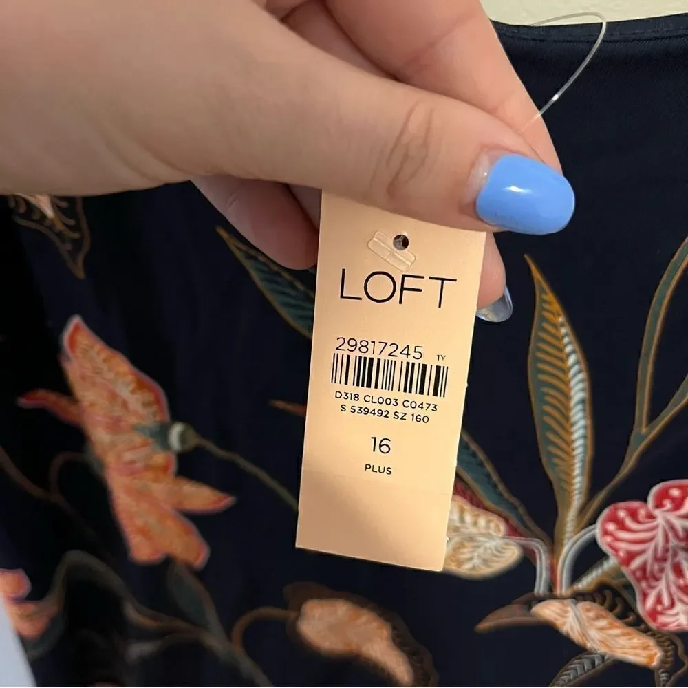 LOFT floral smocked